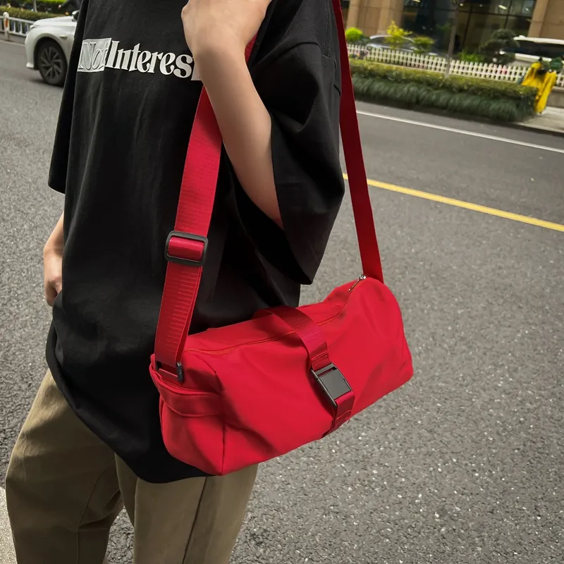 Alcohol Dragon Nylon Crossbody Bag Shoulder Bag Regular Unisex Black/Red/Pink/White/Blue/Yellow-4