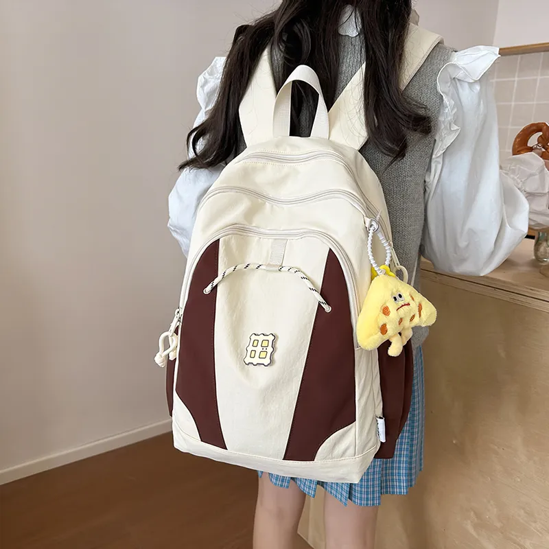 Alcohol Dragon Nylon Backpack Women's Multicolor-13