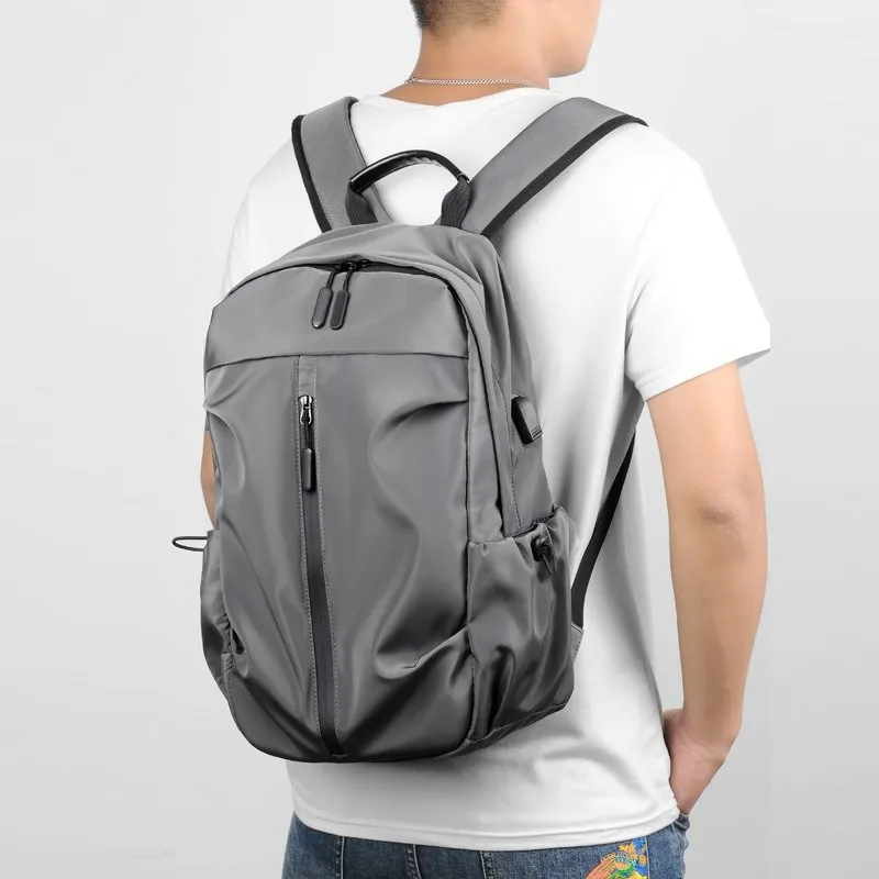 Alcohol Dragon Oxford Backpack Regular Unisex Black/Gray/Blue-2