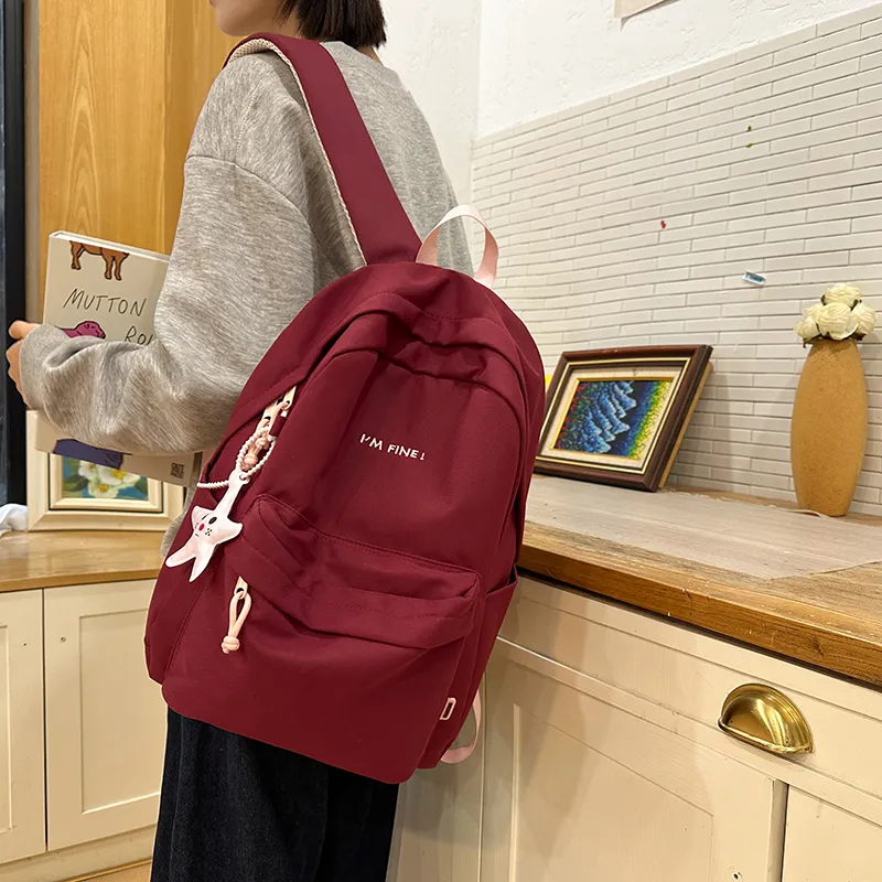 Alcohol Dragon Nylon Backpack Regular Women's Multicolor-12
