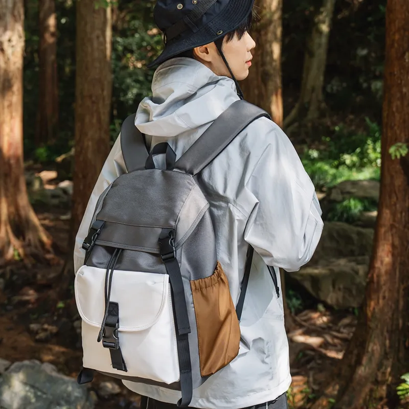 Alcohol Dragon Nylon Backpack Unisex Multicolor-14