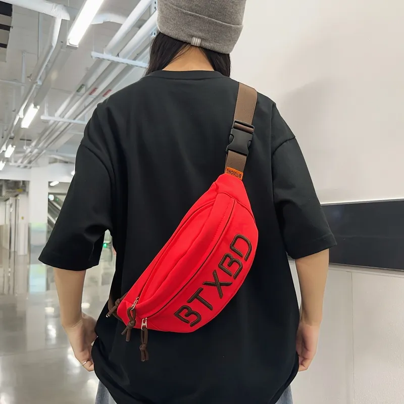 Alcohol Dragon Nylon Fabric Sling Bag Regular Unisex Black/White/Gray/Red/Orange-2