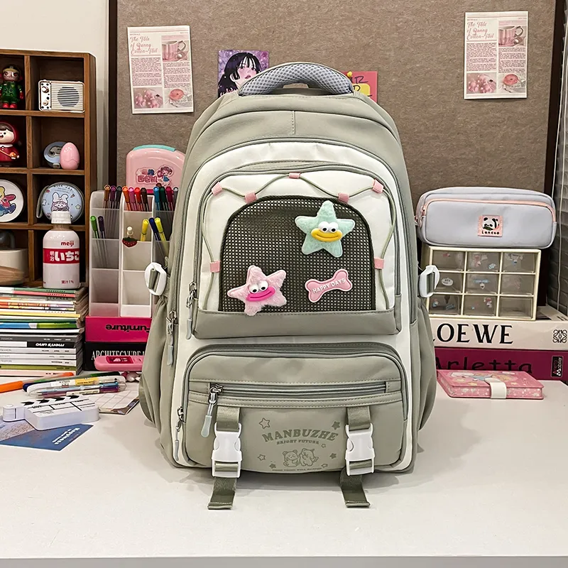 Alcohol Dragon Canvas Backpack Regular Women's Multicolor-16