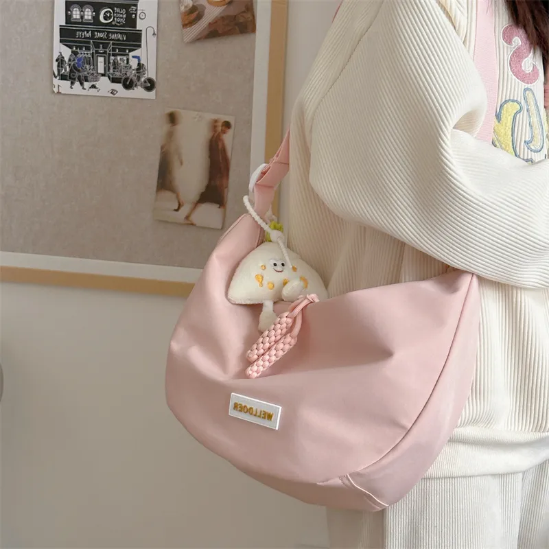 Alcohol Dragon Polyester Crossbody Bag, Shoulder Bag Unisex Black/Pink/Yellow/Ecru-8