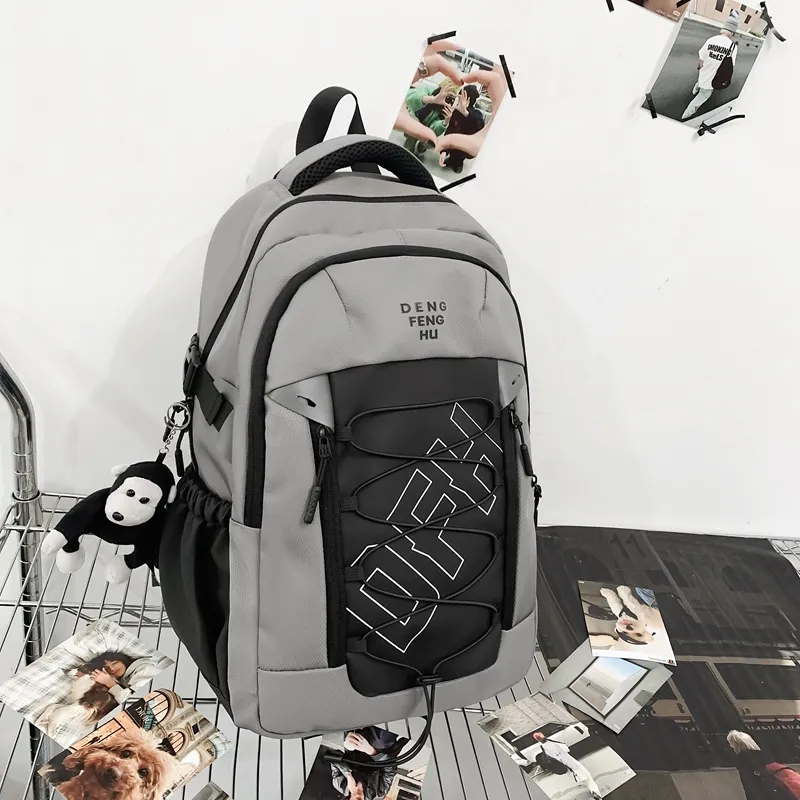 Alcohol Dragon Nylon Backpack Regular Unisex Multicolor-4