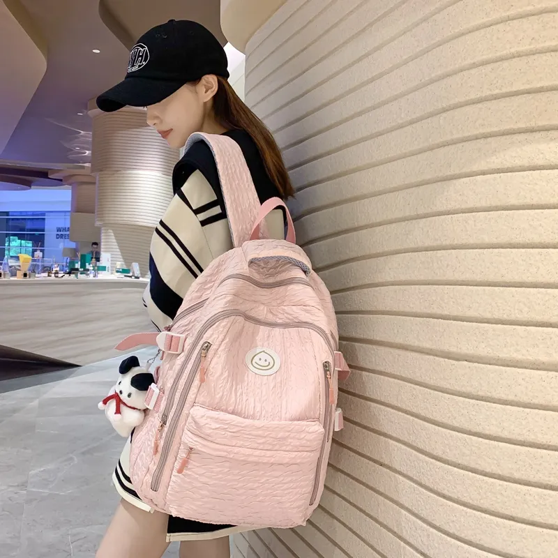 Alcohol Dragon Nylon Backpack Women's Multicolor-15