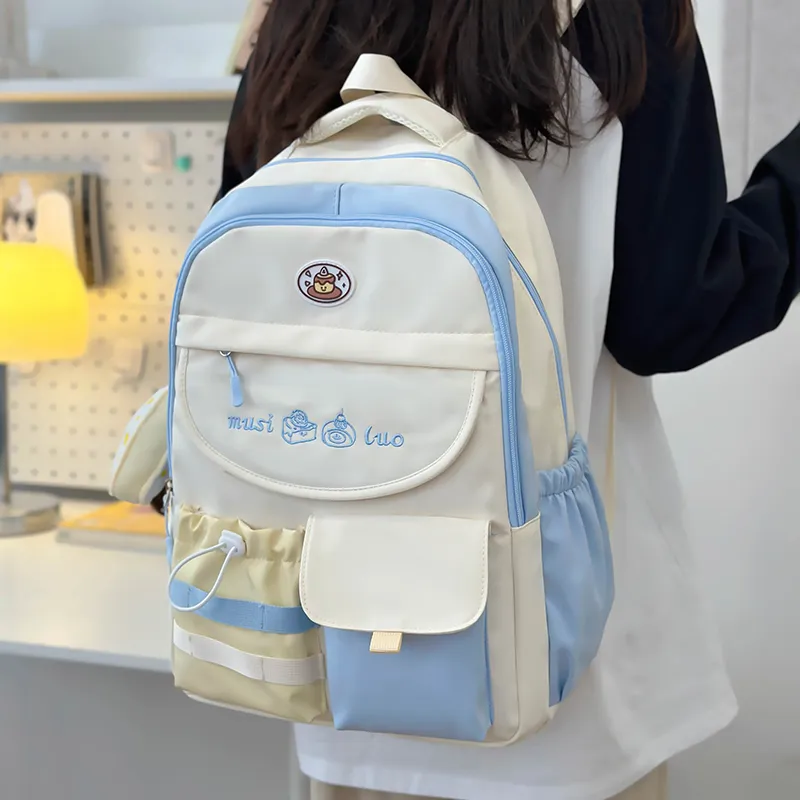 Alcohol Dragon Nylon Backpack Regular Women's Multicolor-16