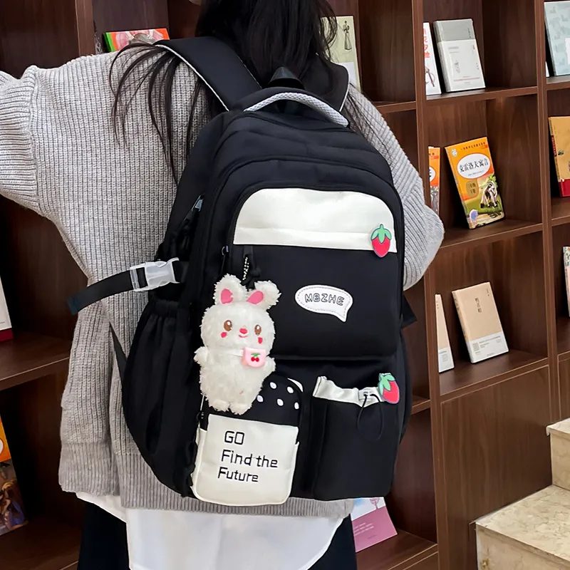 Alcohol Dragon Canvas Backpack Regular Women's Multicolor-2