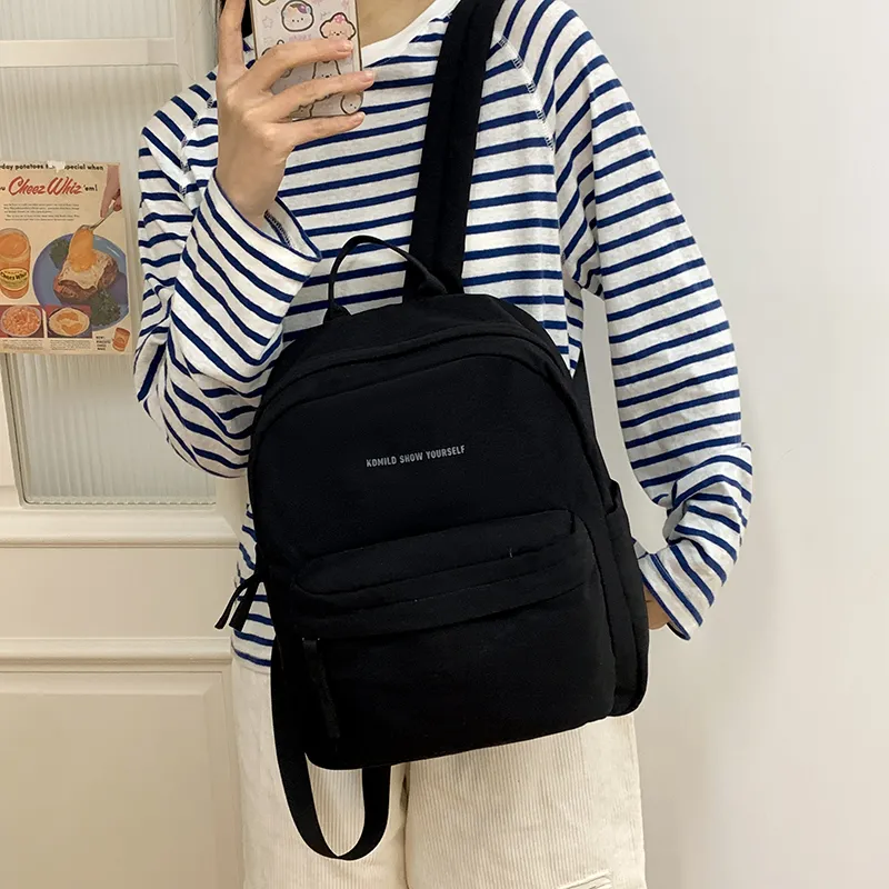Alcohol Dragon Nylon Fabric Backpack Large Size Women's Multicolor-6