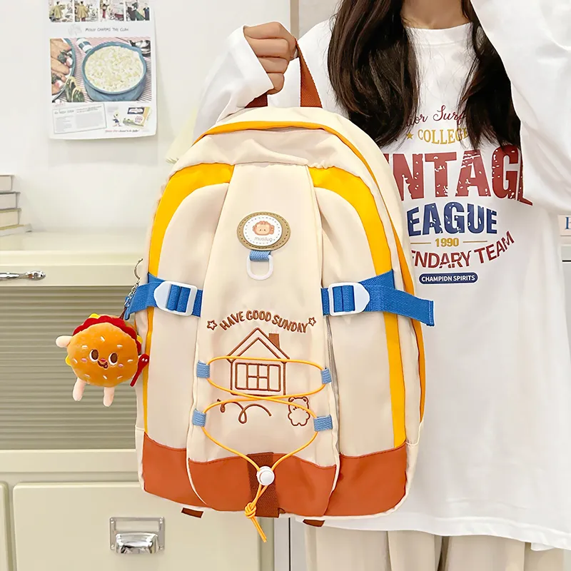 Alcohol Dragon Nylon Backpack Women's Multicolor-8