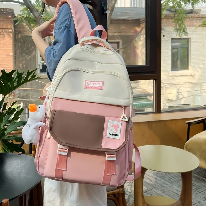 Alcohol Dragon Nylon Fabric Backpack Unisex Multicolor-16