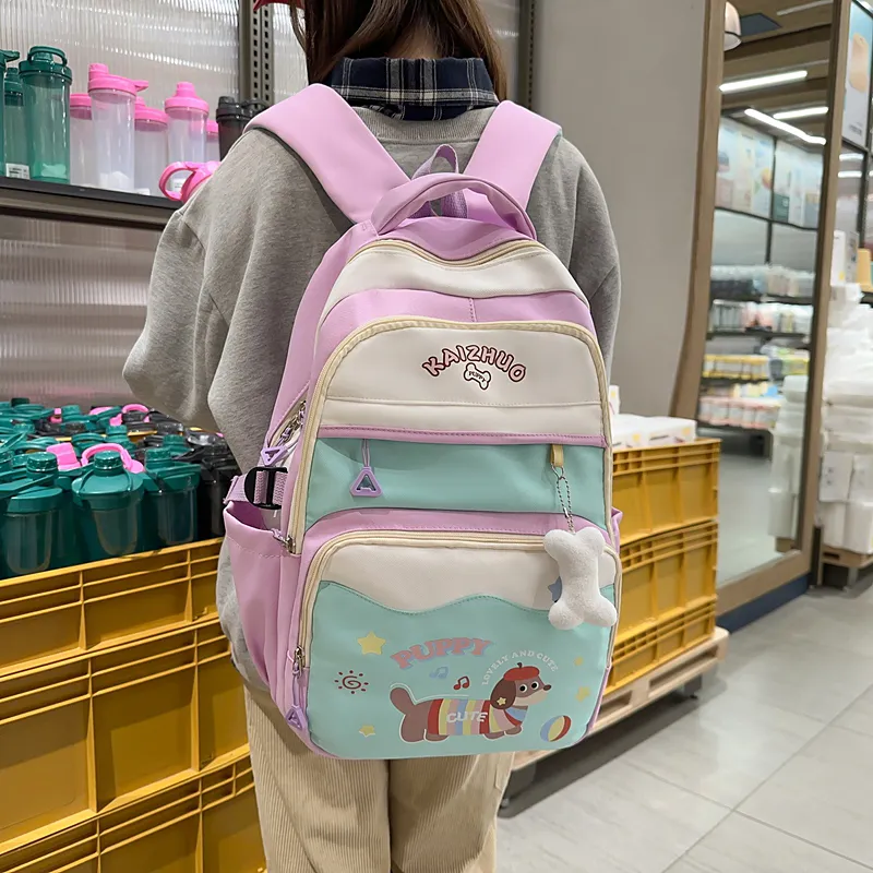 Alcohol Dragon Nylon Backpack Women's Multicolor-30