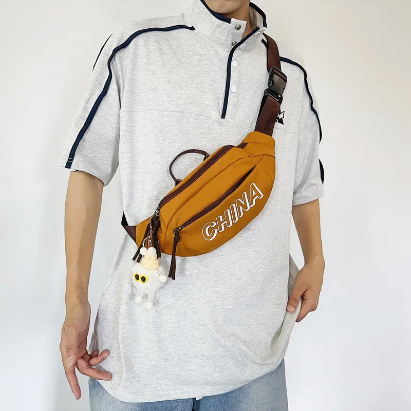 Alcohol Dragon Nylon Sling Bag Regular Unisex Brown/Green/Black/White-5