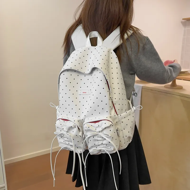 Alcohol Dragon Nylon Backpack Women's Multicolor-7