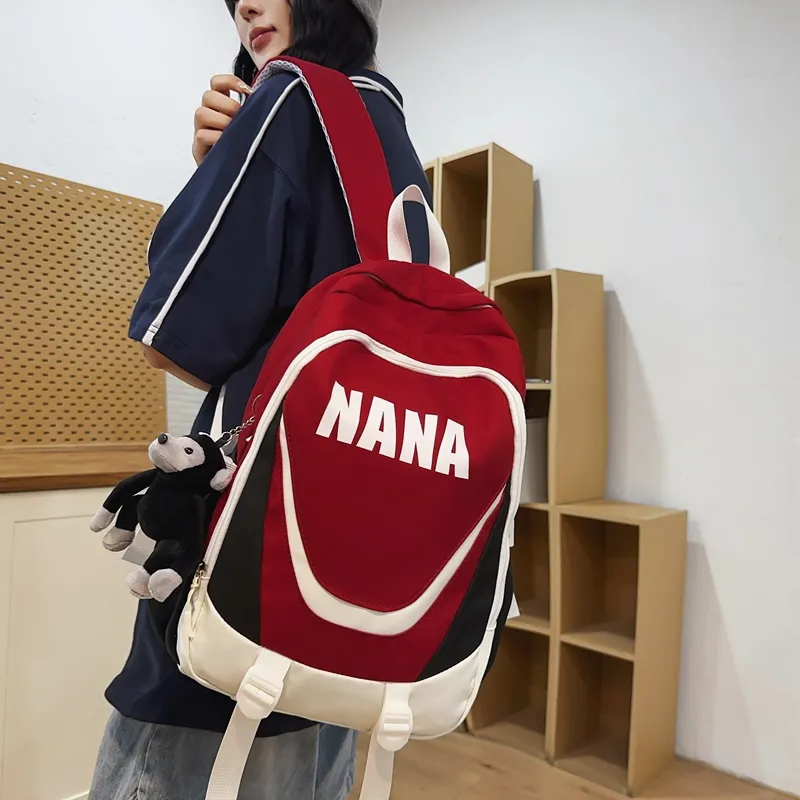Alcohol Dragon Nylon Backpack Regular Unisex Black/Brown/Red/Blue-9