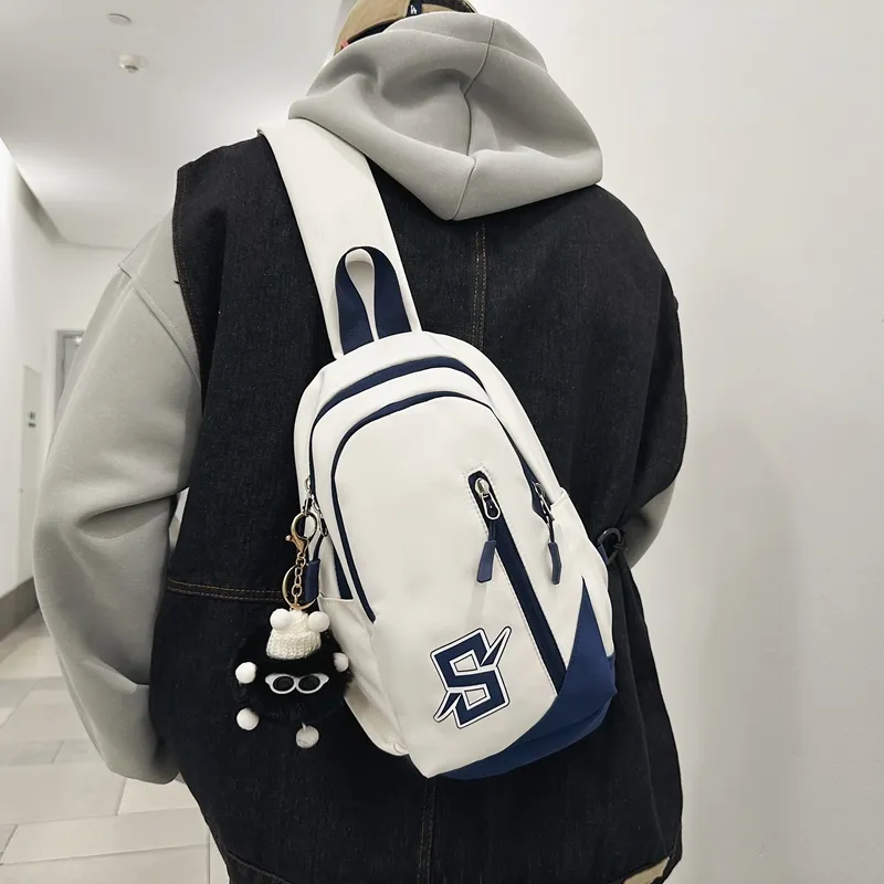 Alcohol Dragon Nylon Sling Bag Regular Unisex Black/Red Blue/White Blue/White Khaki/White Red-9