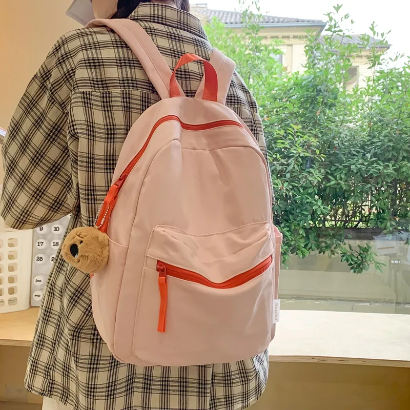 Alcohol Dragon Nylon Backpack Regular Unisex White/Yellow/Purple/Pink/Mint Green-24