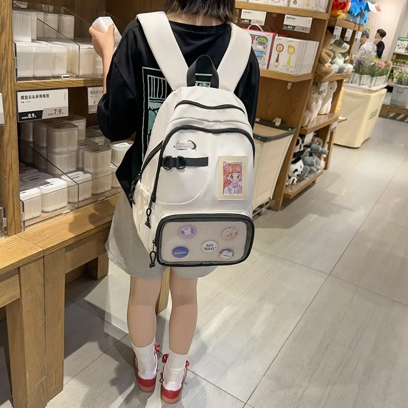 Alcohol Dragon Nylon Backpack Regular Women's Multicolor-15