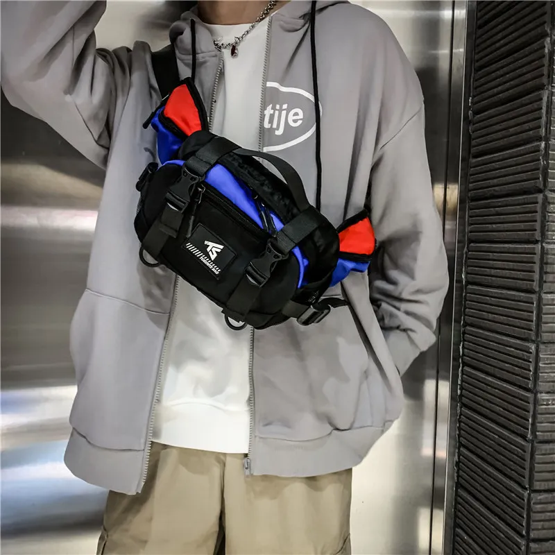 Alcohol Dragon Oxford Fanny Pack Shoulder Bag Crossbody Bag Regular Unisex White &/Black &/Black-8