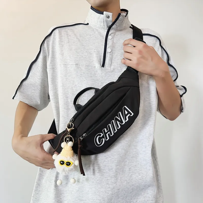 Alcohol Dragon Nylon Sling Bag Regular Unisex Brown/Green/Black/White-13