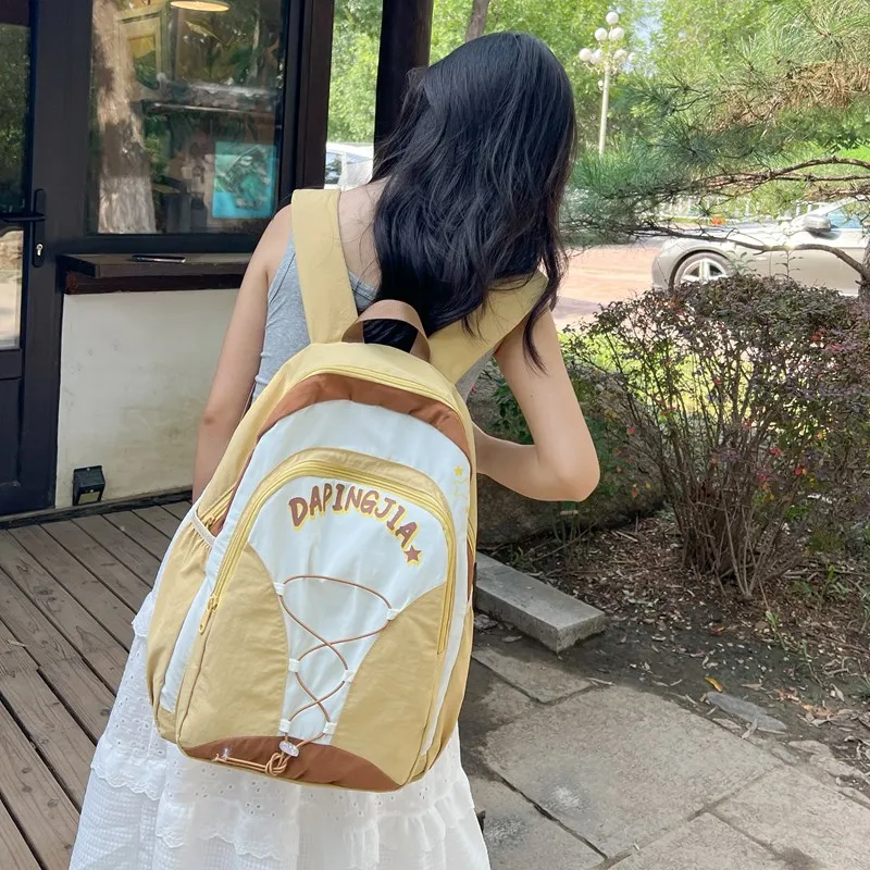 Alcohol Dragon Nylon Backpack Women's Multicolor-14