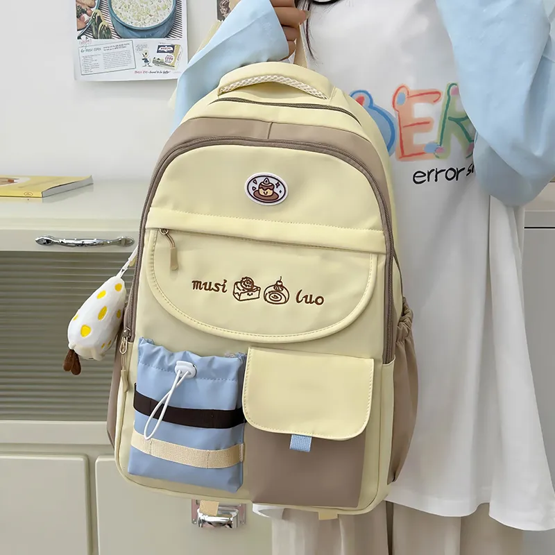 Alcohol Dragon Nylon Backpack Regular Women's Multicolor-5