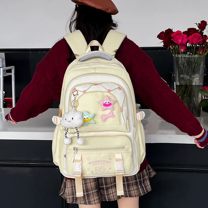 Alcohol Dragon Canvas Backpack Regular Women's Multicolor-8