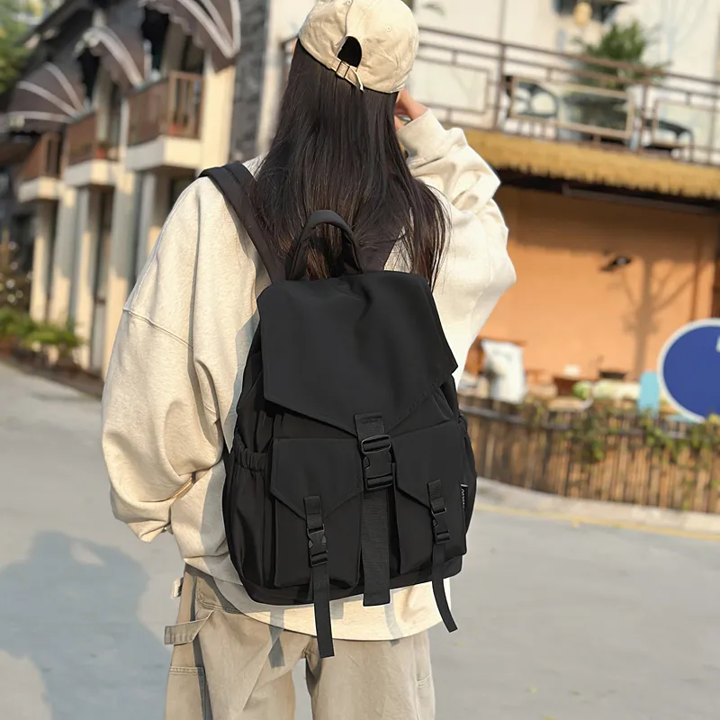 Alcohol Dragon Nylon Backpack Regular Unisex Multicolor-1