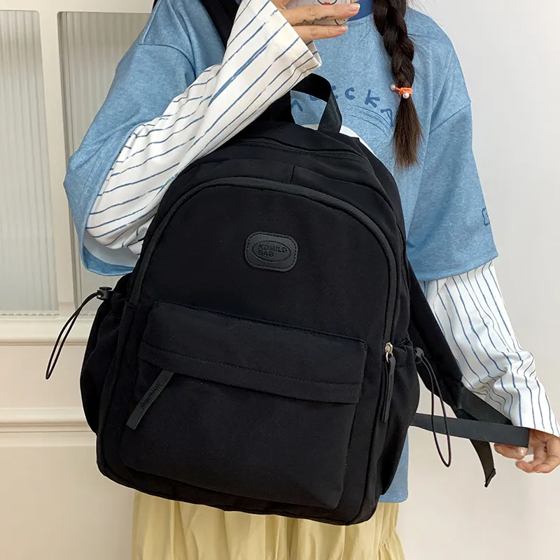 Alcohol Dragon Nylon Fabric Backpack Unisex Multicolor-6