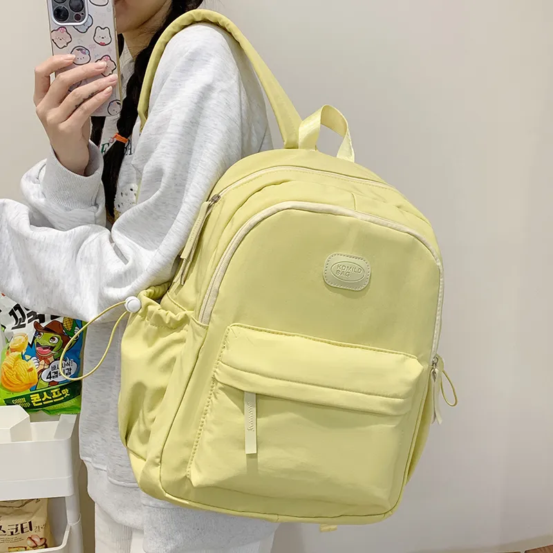 Alcohol Dragon Nylon Fabric Backpack Unisex Multicolor-15