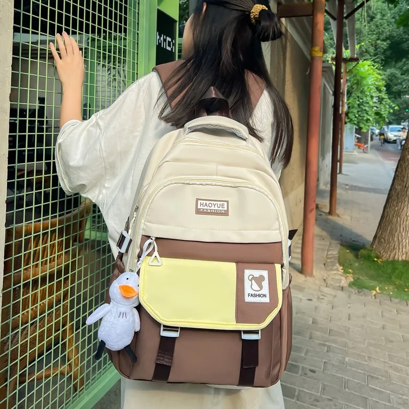 Alcohol Dragon Nylon Fabric Backpack Unisex Multicolor-2