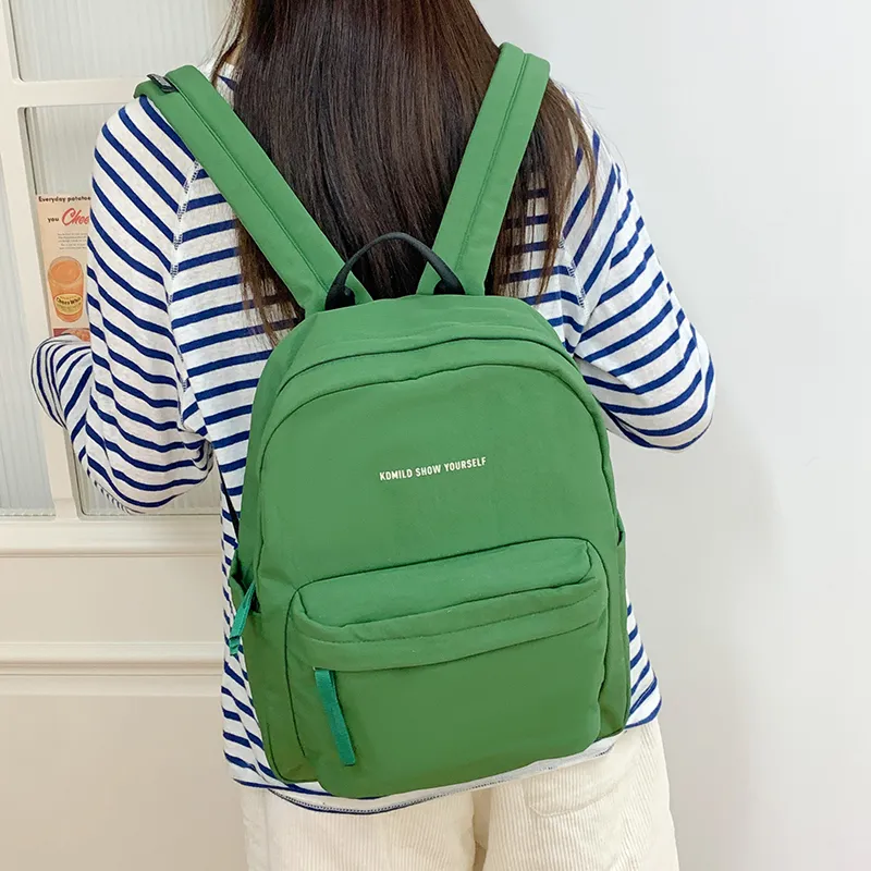 Alcohol Dragon Nylon Fabric Backpack Large Size Women's Multicolor-23
