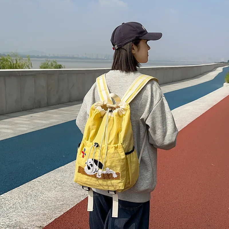 Alcohol Dragon Nylon Backpack Regular Women's Multicolor-26