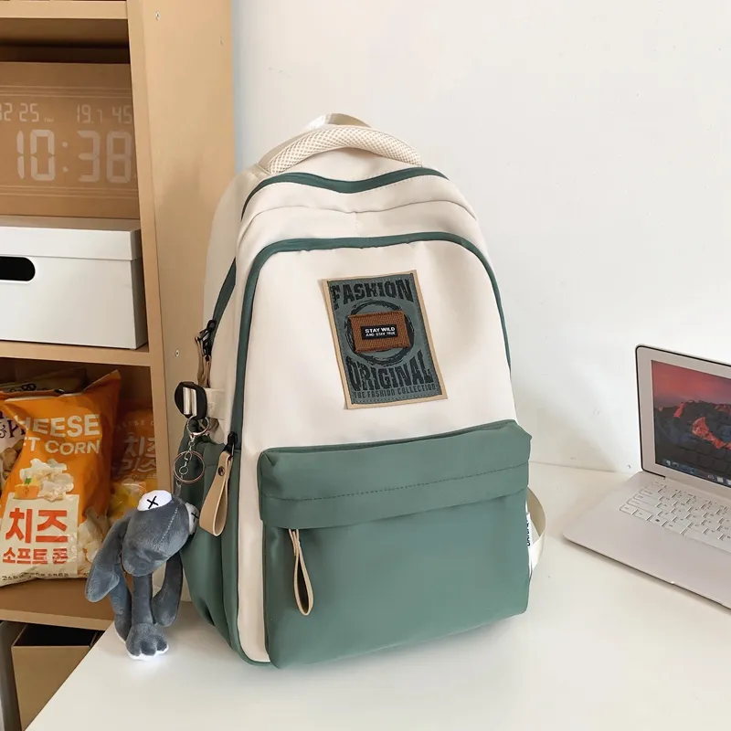 Alcohol Dragon Nylon Backpack Unisex Multicolor-1