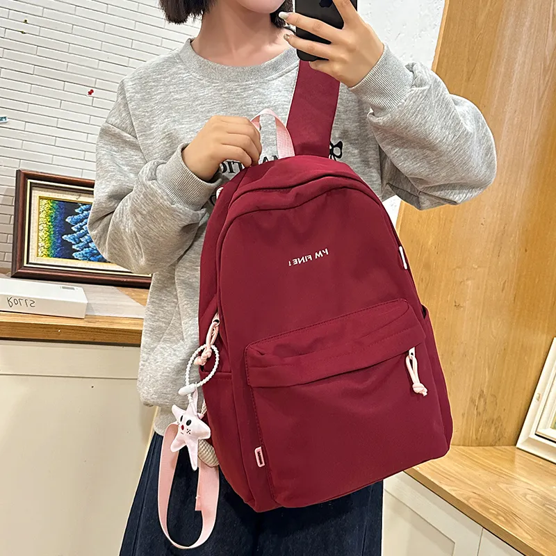 Alcohol Dragon Nylon Backpack Regular Women's Multicolor-7