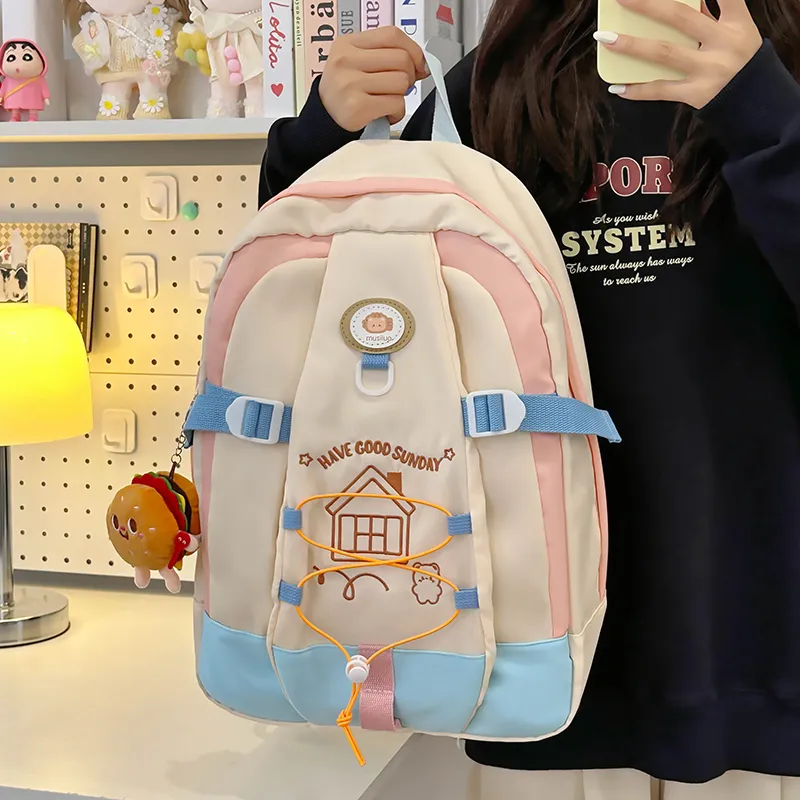 Alcohol Dragon Nylon Backpack Women's Multicolor-25