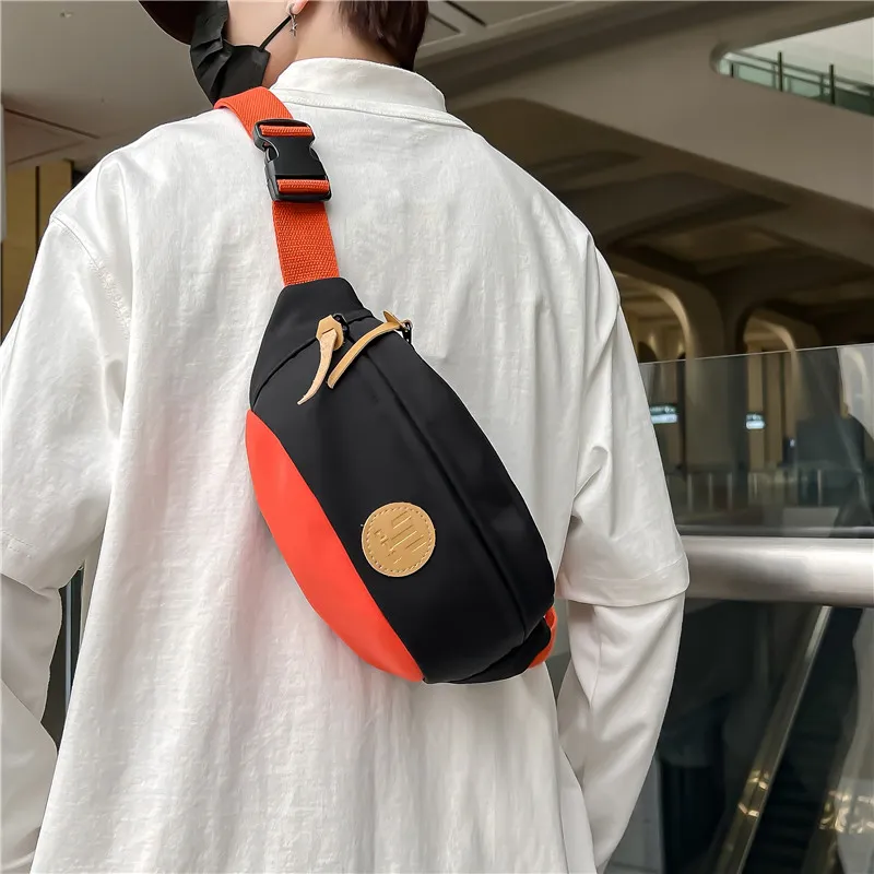 Alcohol Dragon Oxford Sling Bag Regular Unisex Light Gray/Khaki/Orange Red/Lake Green/Black-16