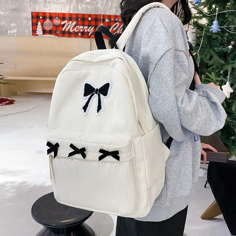 Alcohol Dragon Corduroy Backpack Women's Multicolor-15