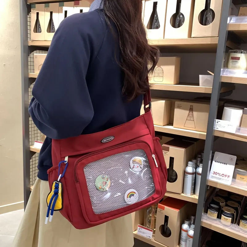 Alcohol Dragon Nylon With PVC Shoulder Bag, Crossbody Bag Unisex-9