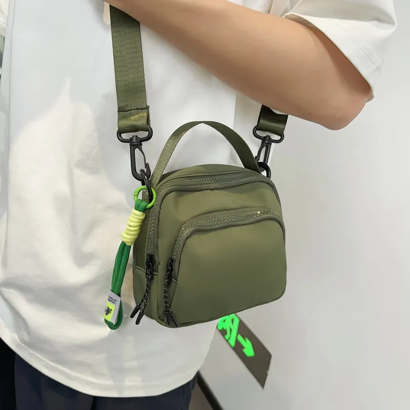 Alcohol Dragon Nylon Shoulder Bag, Crossbody Bag, Handbag Unisex Black/Green/Khaki/White/Orange-5