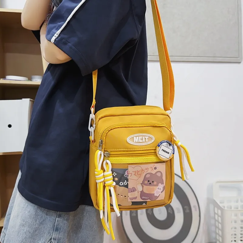Alcohol Dragon Nylon Fabric Shoulder Bag Crossbody Bag Regular Unisex Black/White/Gray/Yellow/Blue/Purple-18