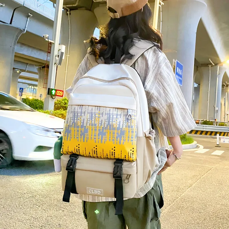 Alcohol Dragon Nylon Backpack Regular Unisex Black/Green Khaki Gray-5