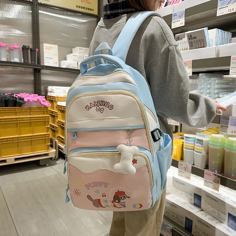 Alcohol Dragon Nylon Backpack Women's Multicolor-20