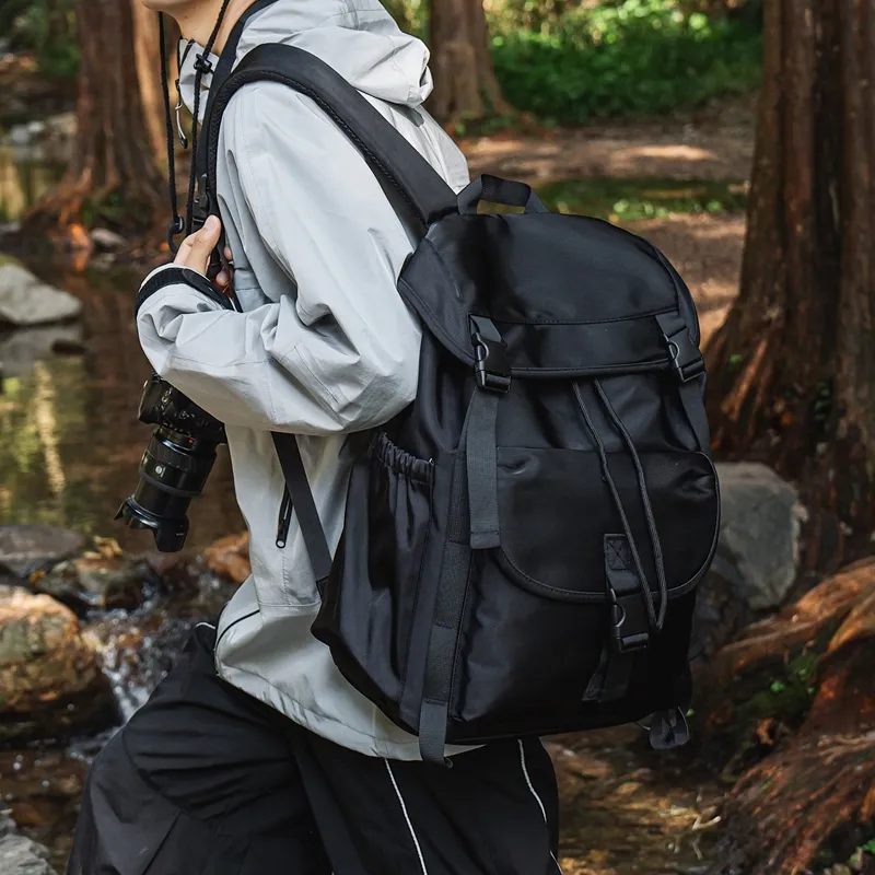 Alcohol Dragon Nylon Backpack Unisex Multicolor-4