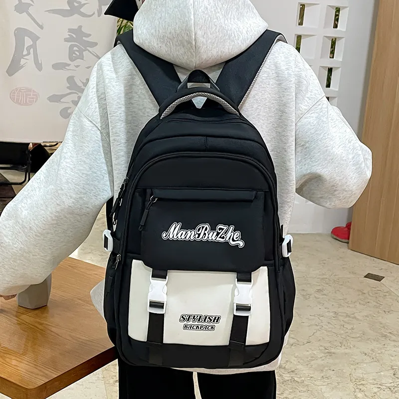 Alcohol Dragon Nylon Backpack Regular Unisex Multicolor-4
