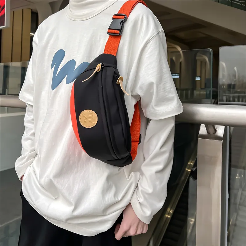 Alcohol Dragon Oxford Sling Bag Regular Unisex Light Gray/Khaki/Orange Red/Lake Green/Black-13