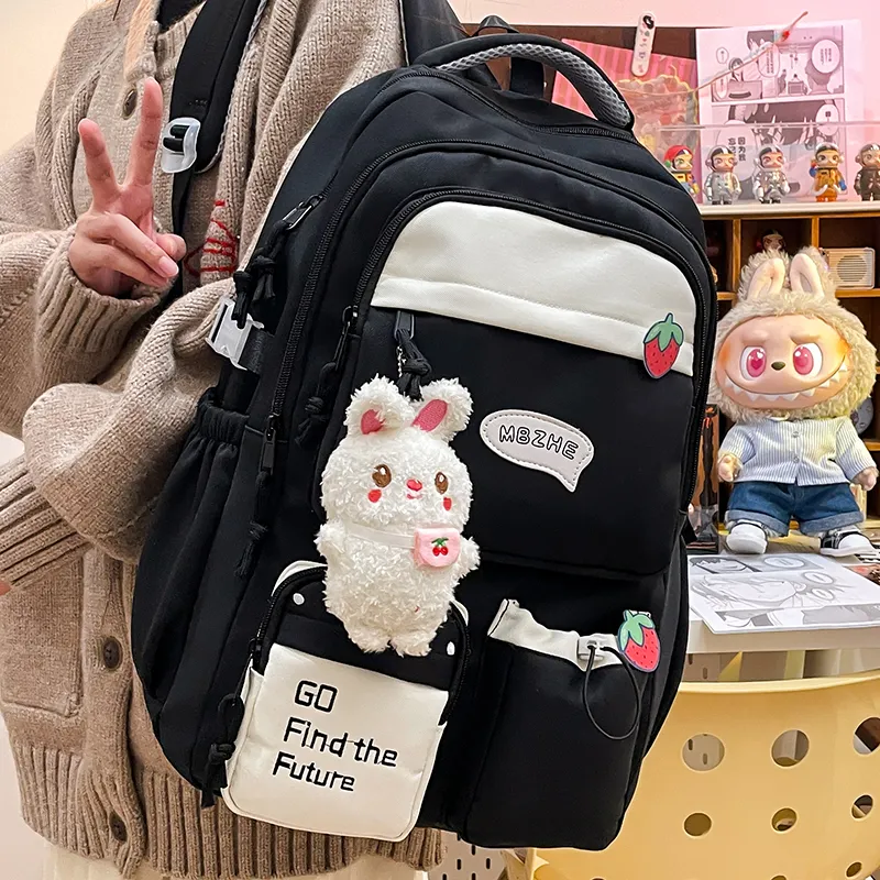Alcohol Dragon Canvas Backpack Regular Women's Multicolor-6