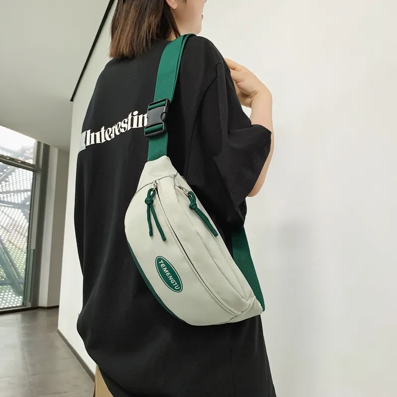 Alcohol Dragon Nylon Sling Bag Regular Unisex Black/Green Blue/Red Pink-2