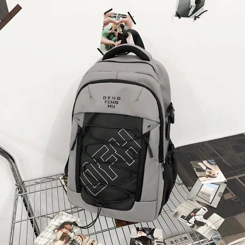 Alcohol Dragon Nylon Backpack Regular Unisex Multicolor-5