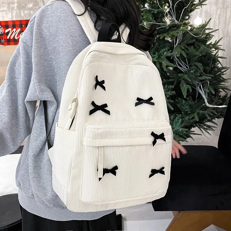 Alcohol Dragon Corduroy Backpack Women's Multicolor-21